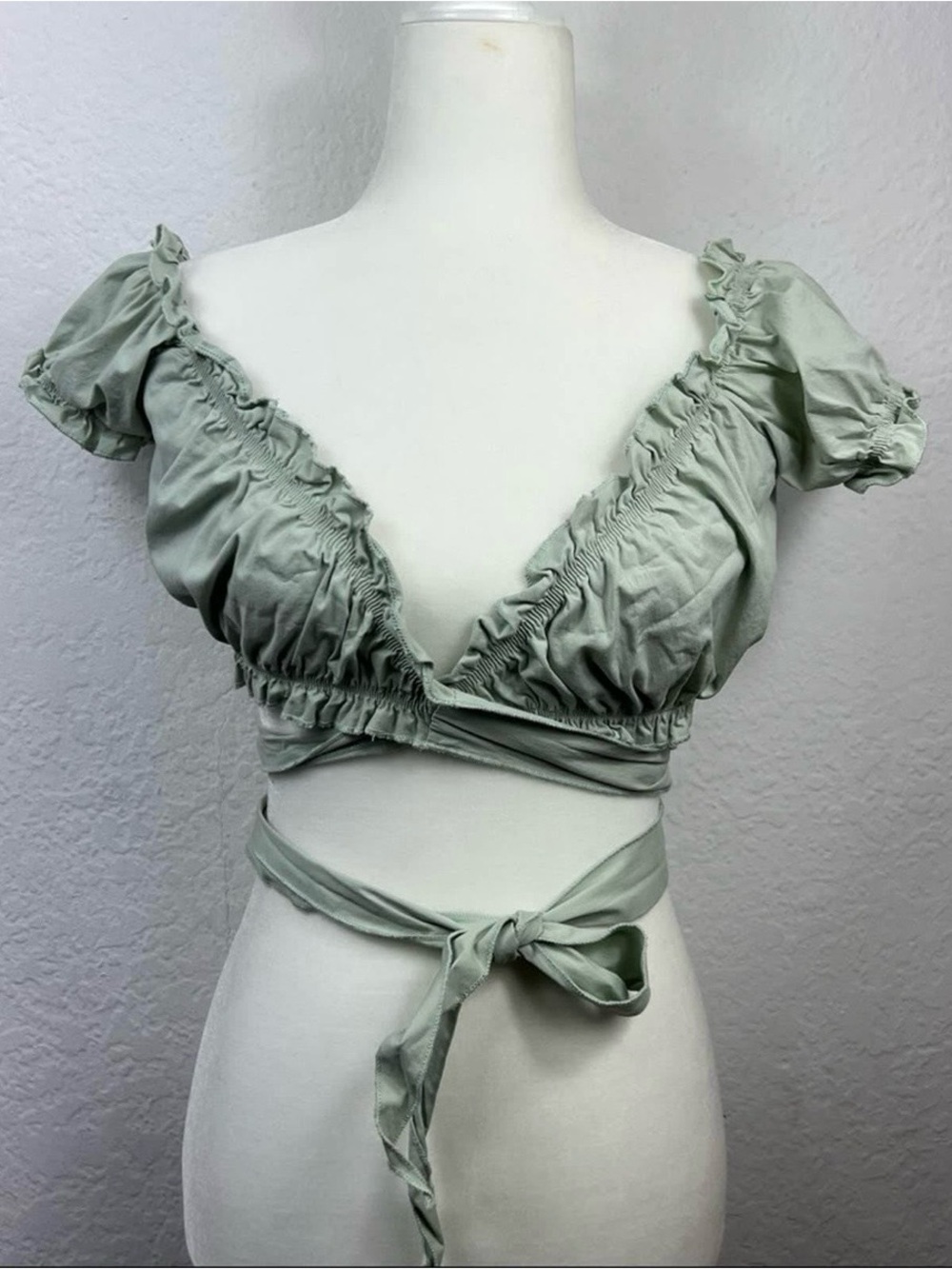 Wrap Ruched Fairy Crop Top